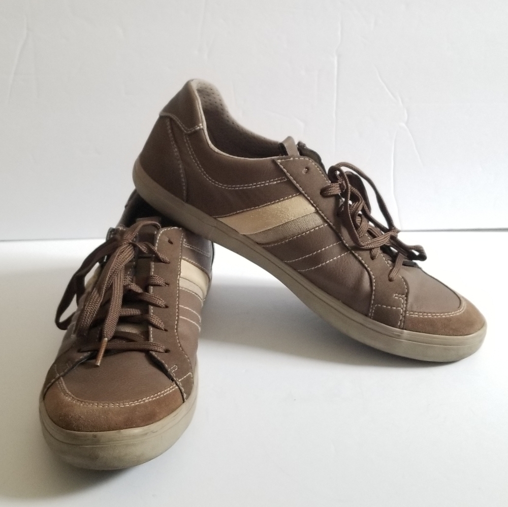 Geox Respira Mens Leather Suede Lace Up Sneakers Size US 8 Brown